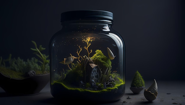 Incantevole sfondo fotorealistico in vaso Micro World di Fantasy Magic HD