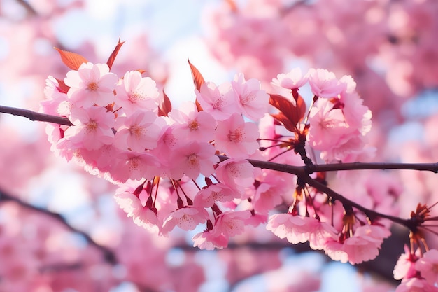 Incantevoli fiori di ciliegio in fiore Un tuffo nella delicata bellezza