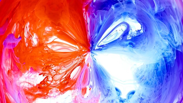 Inchiostro a colori di sfondo astratto di arte fluida nella miscela di acqua