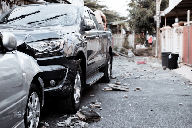 incidente d'auto sulla strada