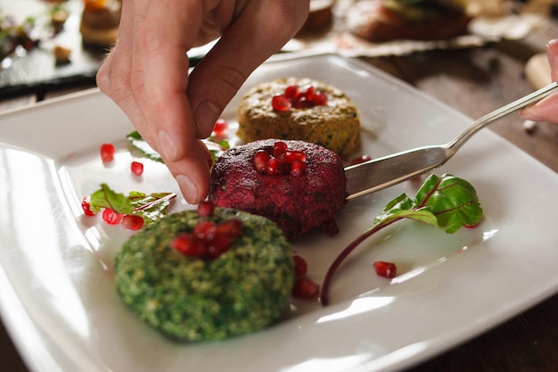 Incolla le palline della cucina nazionale gergiana