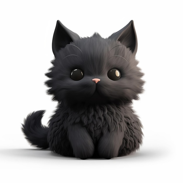 Incontra il simpatico personaggio del gattino nero fatto di lana lavorata a maglia