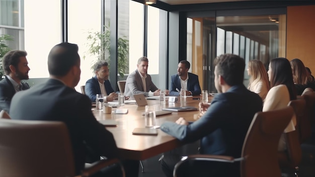 Incontro aziendale con un gruppo diversificato di professori 4xjpg