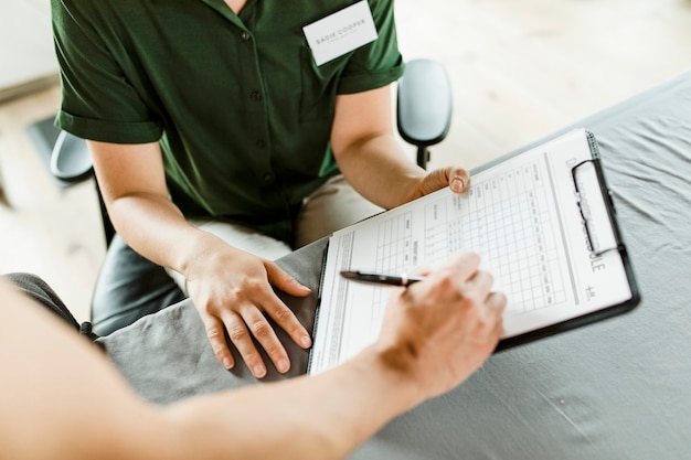 Incontro paziente con un terapeuta