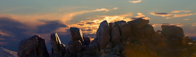 Incredibile alba al monte Sinai Bella alba in Egitto Bella vista dalla montagna