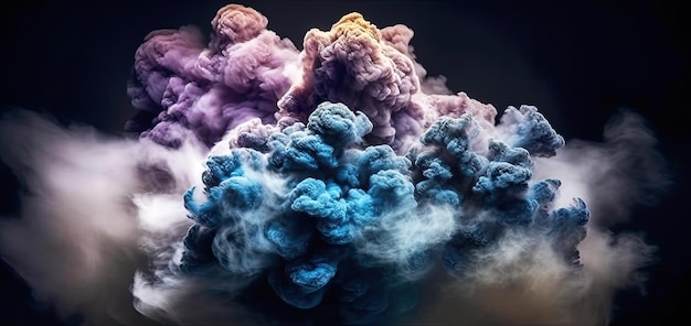 Incredibile bella esplosione di spazio colorato AI generativa