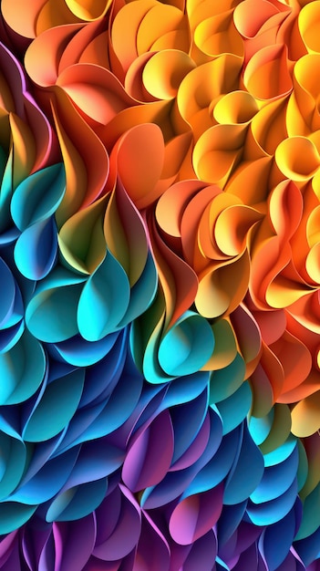 Incredibile composizione 3D di forme astratte intricate generate dall'AI