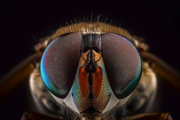 Incredibile fotografia macro di un tafano Tabanidae