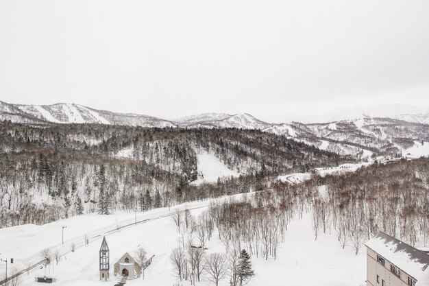 Incredibile hokkido invernale di turismo e fotografia.