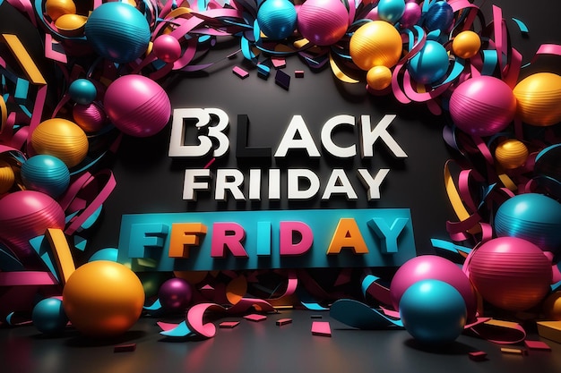 incredibile shopping del Black Friday con palloncini e scatole regalo immagini