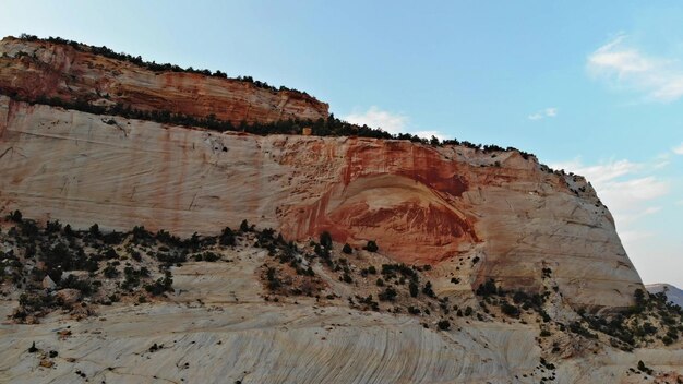 Incredibile vista aerea del parco nazionale di zion utah negli Stati Uniti