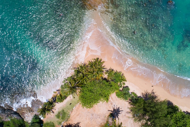 Incredibile vista dall'alto della spiaggia