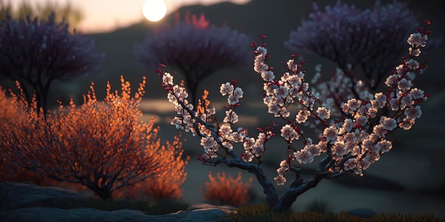 Incredibili fiori di susino rosso