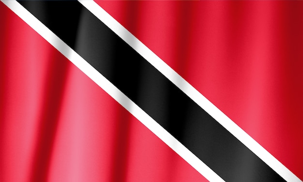 Increspato bandiera sventolante Trinidad e Tobago