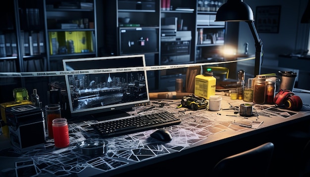 Indagine sulla scena del crimine servizio fotografico ultra realistico