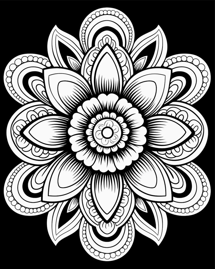 Photo indian flower paisley coloring book