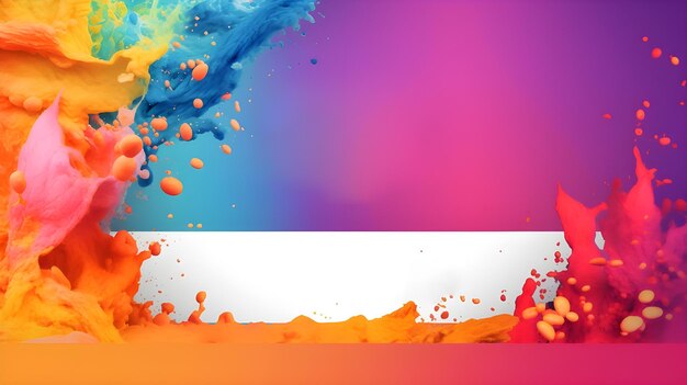 Indian Holi Festival of Colors Illustrazione d'arte digitale per il design di modelli di banner per i social media