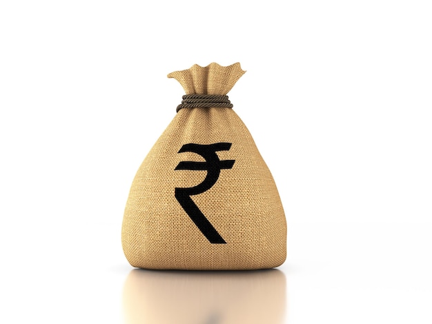 Indian Rupee Concept immagine renderizzata in 3D