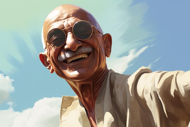 indiano combattente per la libertà Gandhi ji