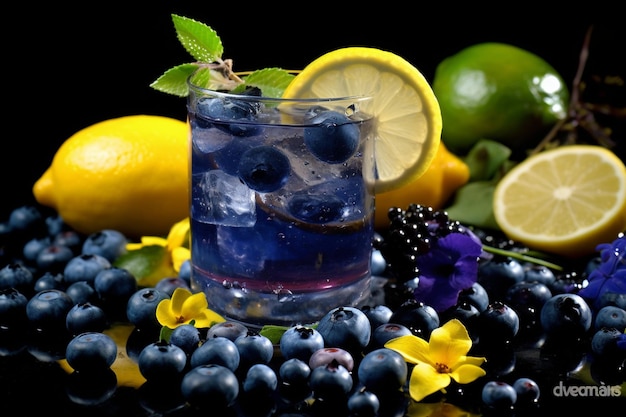 Indigo Citrus Dream bevanda blu vibrante e ricca di nutrienti