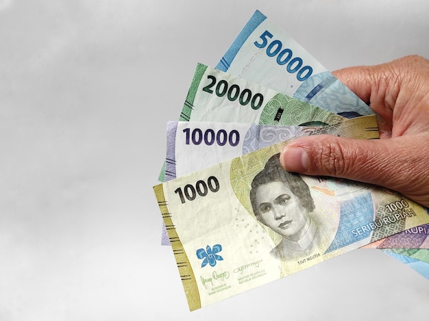 Indonesian Rupiah Latest collection of Indonesian rupiah banknotes isolated on white background