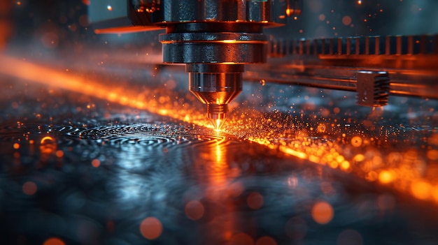 Industria delle macchine utensili per metalli tornio CNC di taglio ad alta velocità futuro concetto di produzione intelligente