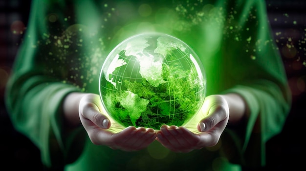 Industria sostenibile dell'energia verde Il concetto di gestione sociale ambientale Generativa Ai