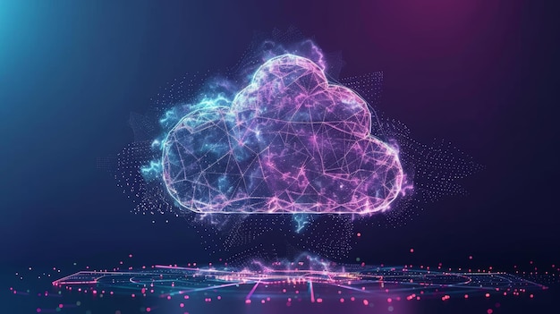 Infografica che collega i dispositivi allo storage cloud per l'accesso remoto e il trasferimento di dati