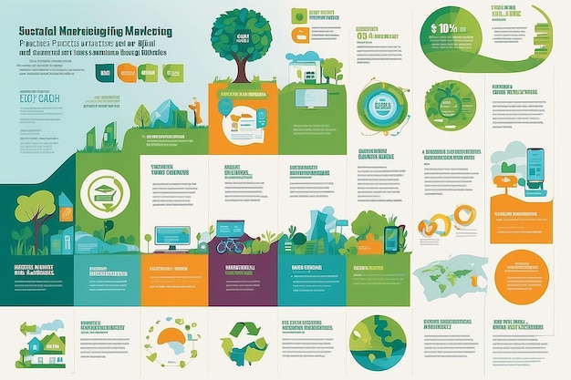 Infografica sulle pratiche di marketing digitale sostenibile