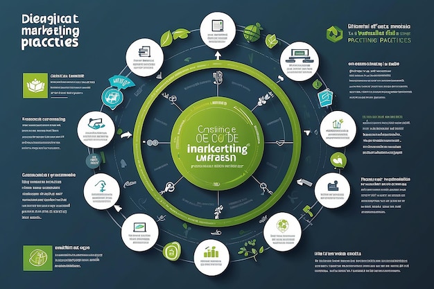 Infografica sulle pratiche di marketing digitale sostenibile