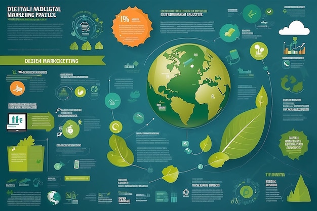 Infografica sulle pratiche di marketing digitale sostenibile