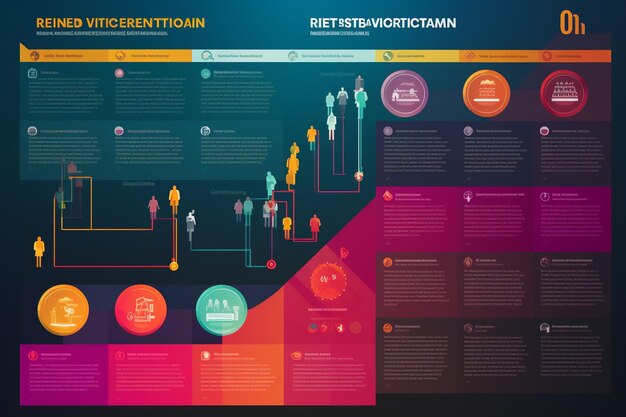 Infografica vivace che descrive i passaggi per Generative ai