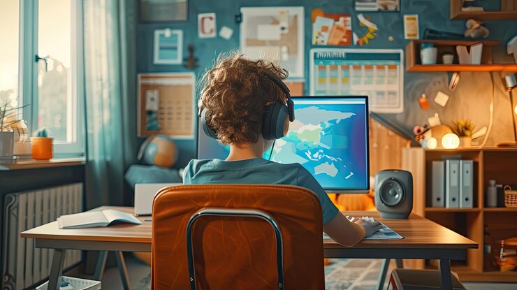 Foto informatica per l'apprendimento a casa