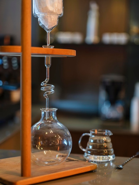 Infusore per caffè in vetro al bar