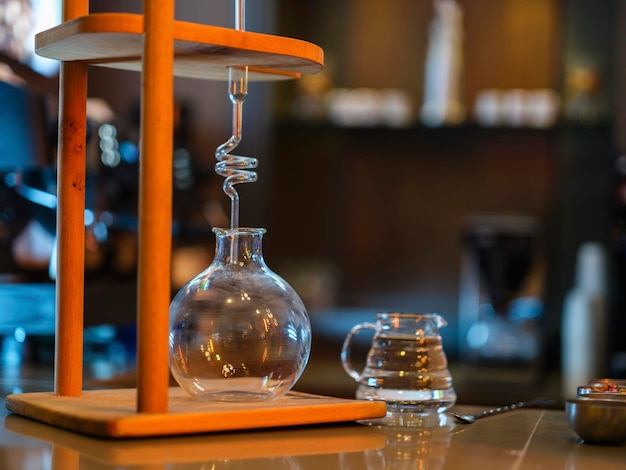 Infusore per caffè in vetro al bar