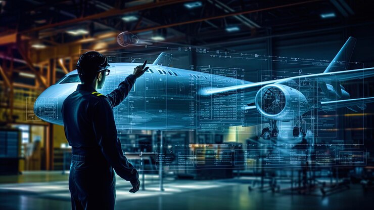 Ingegnere aeronautico che sviluppa tecnologie innovative nel settore dell'aviazione