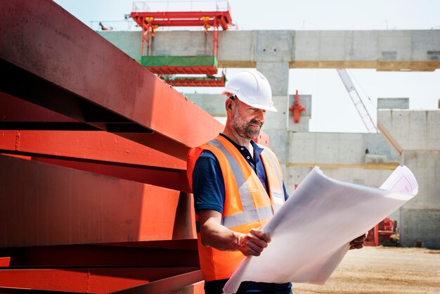 Ingegnere del sito in un cantiere