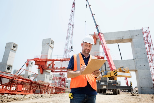 Ingegnere del sito in un cantiere