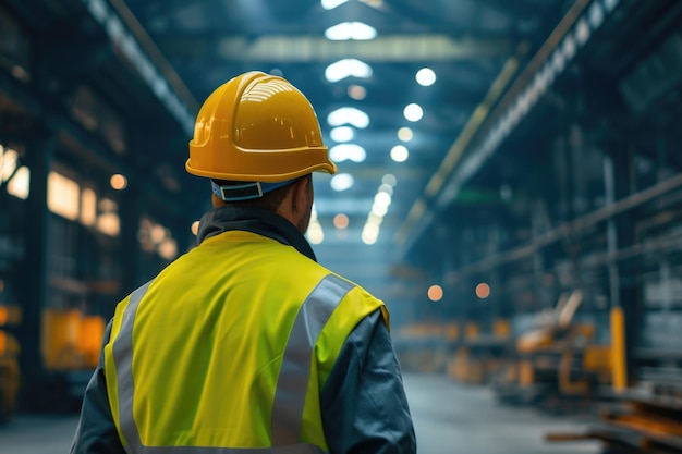 Ingegnere industriale in attrezzature di sicurezza presso la fabbrica di lavorazione dei metalli