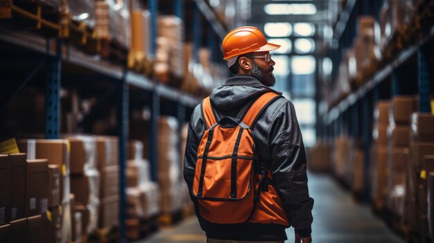 Ingegnere industriale ispezione della fabbrica hard hat