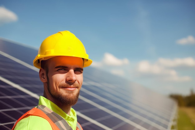 Ingegnere servizio pannelli solari Fabbrica futura Genera Ai