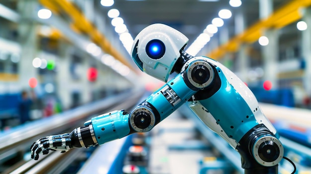 Ingegneria robotica nelle fabbriche moderne Macchinari automatizzati e tecnologia nella produzione