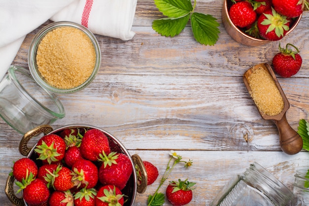 Ingredienti di marmellata di fragole