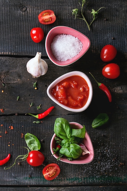 Ingredienti per fare ketchup