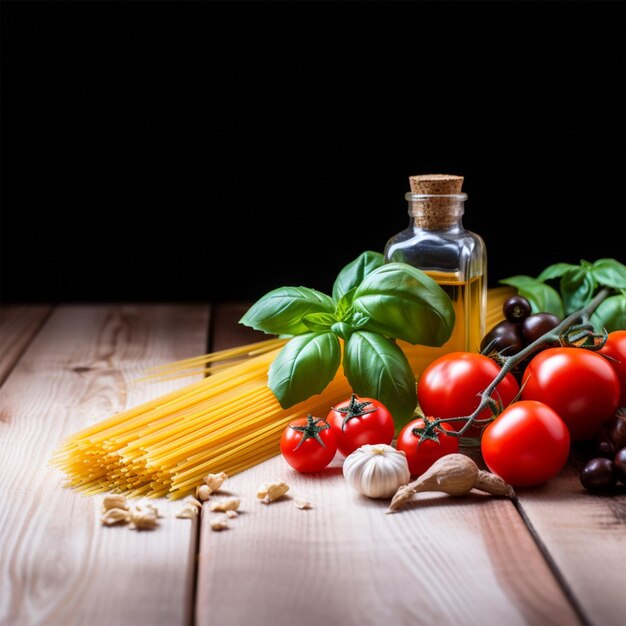 Ingredienti per gli spaghetti tradizionali italiani