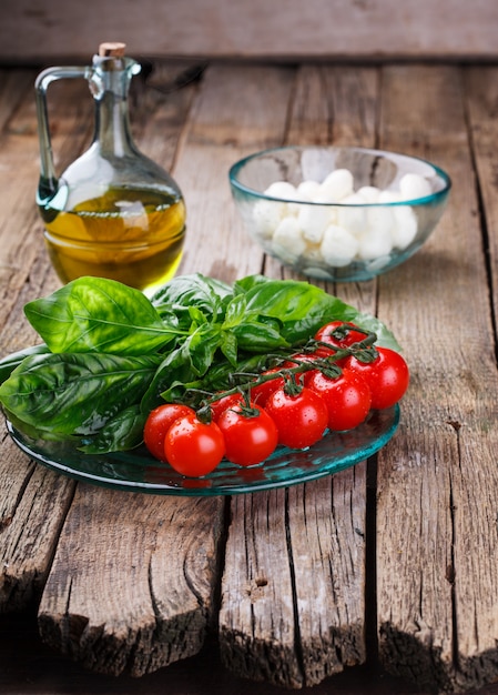 Ingredienti per l&#39;insalata caprese