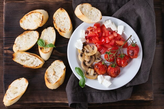 Ingredienti per la bruschetta