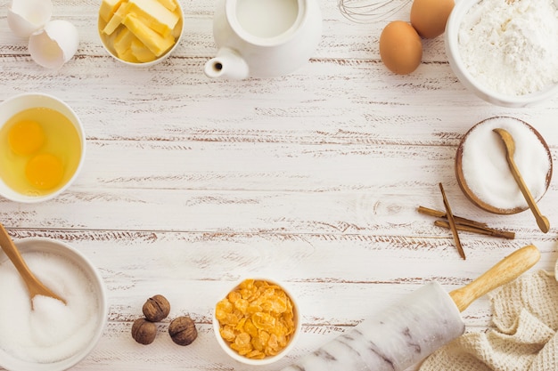 Ingredienti per la preparazione della pasticceria