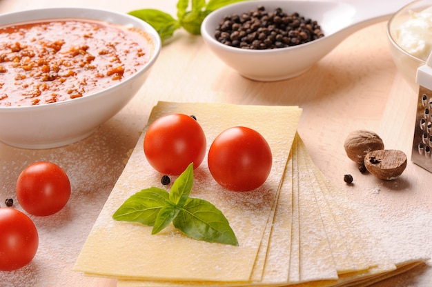 Ingredienti per le lasagne