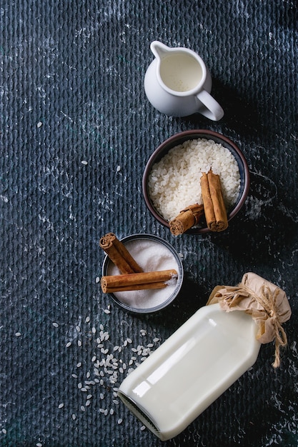 Ingredienti per preparare budino di riso